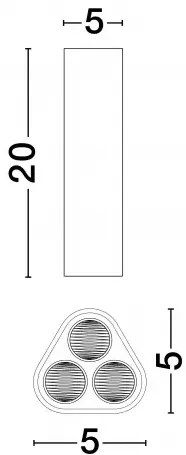 LED čierne moderné stropné svietidlo Etho 20