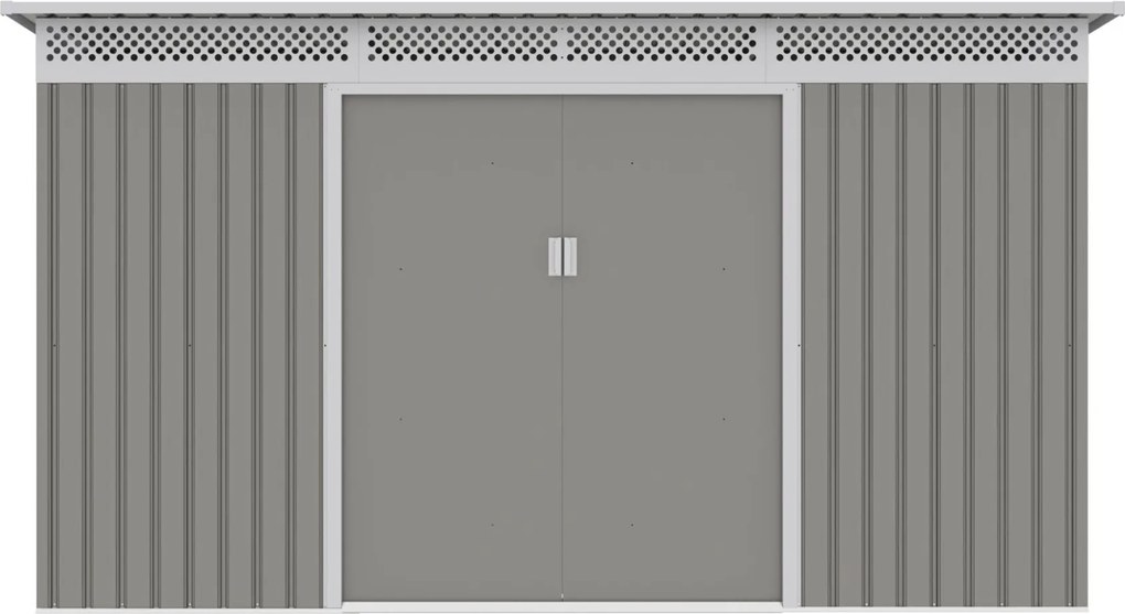 Záhradný domček G21 GRAH 915 - 340 x 269 cm, metalický šedý