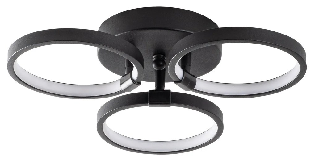 Stropné LED svietidlo Halka čierne