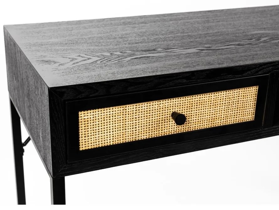 Čierny konzolový stolík 40x120 cm Guuji – White Label