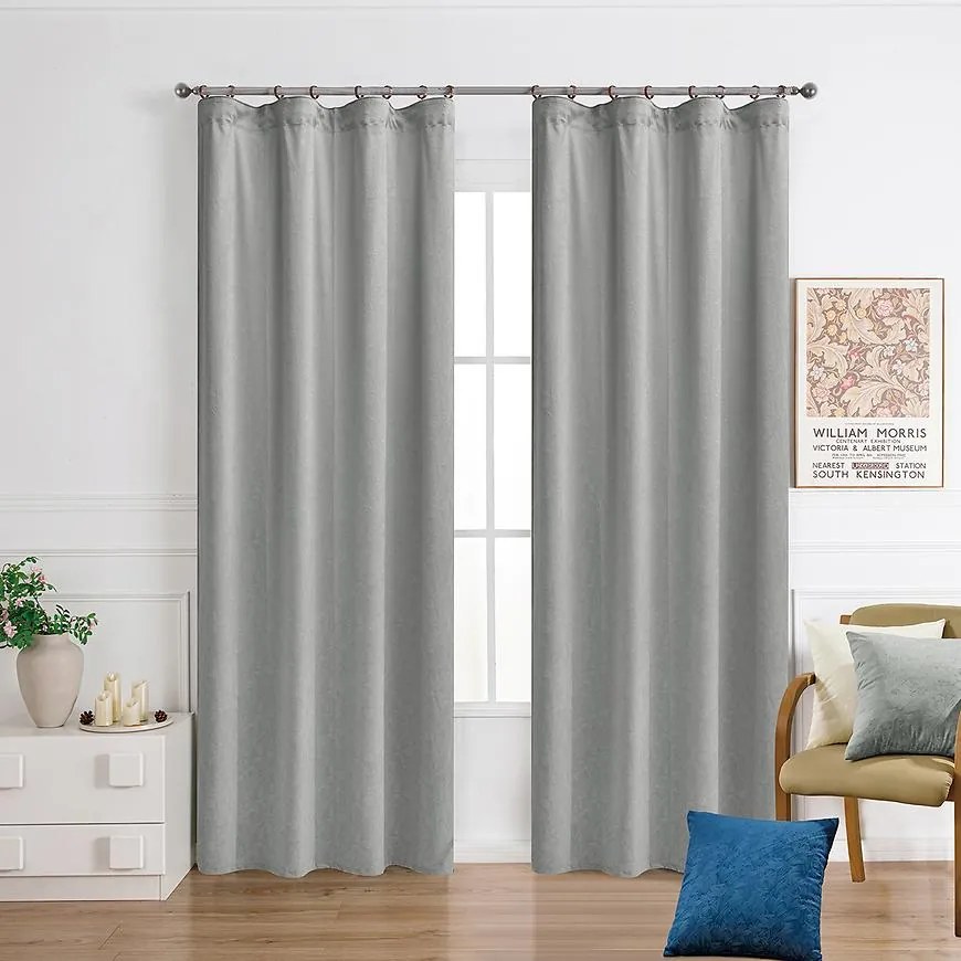 Záves na páske ROSALIA VET449/3/210GSM 140x250 cm  sivý