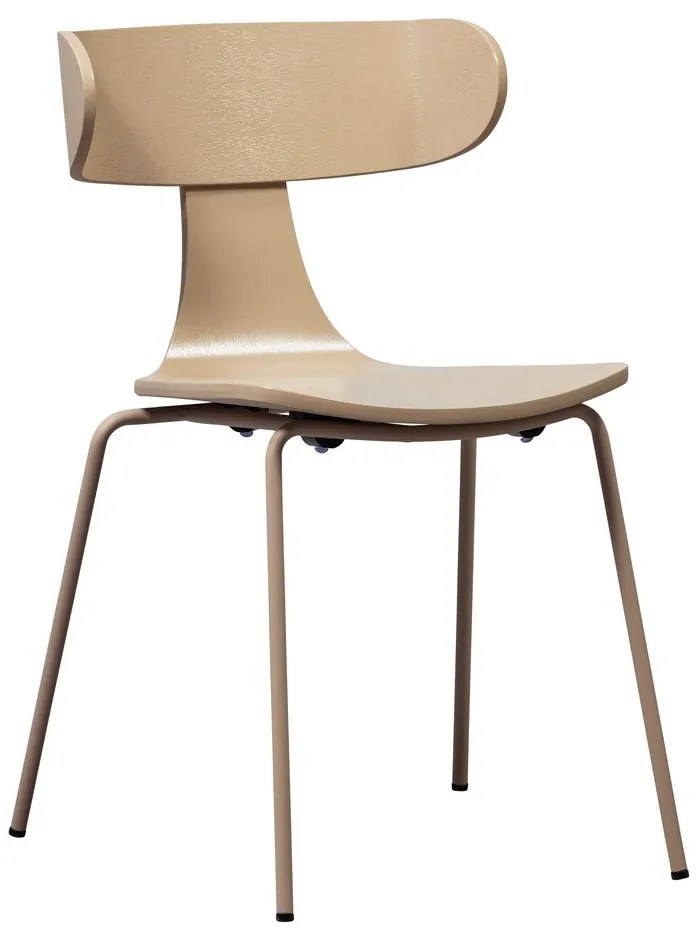 Stohovateľná jedálenská stolička v dekore jaseňa v prírodnej farbe Form – WOOOD