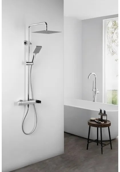 Sapho - Sprchová súprava s batériou CUBEMIX lesklý chróm