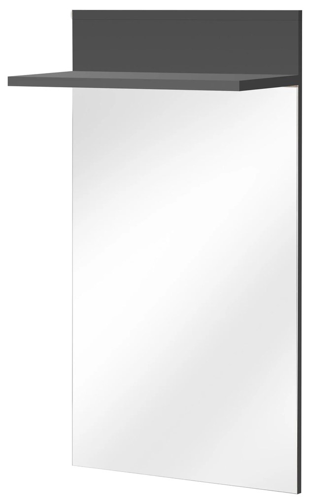 Vešiakový panel so zrkadlom Mablo (antracit). Akcia -18%. Vlastná spoľahlivá doprava až k Vám domov. 1097704