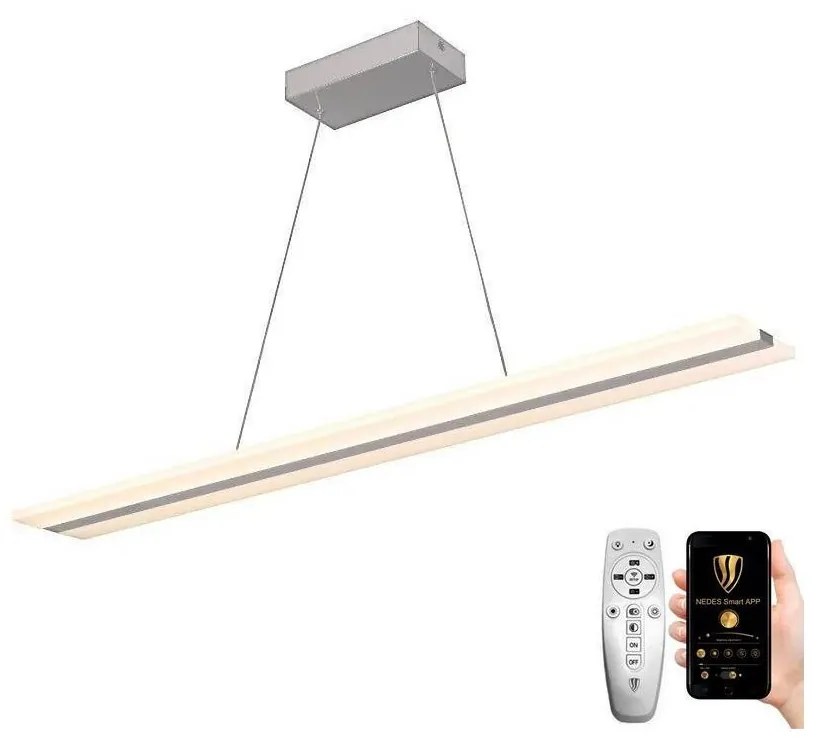 NEDES LED Stmievateľný luster na lanku LED/40W/230V 3000-6500K biela + diaľkové ovládanie ND3502