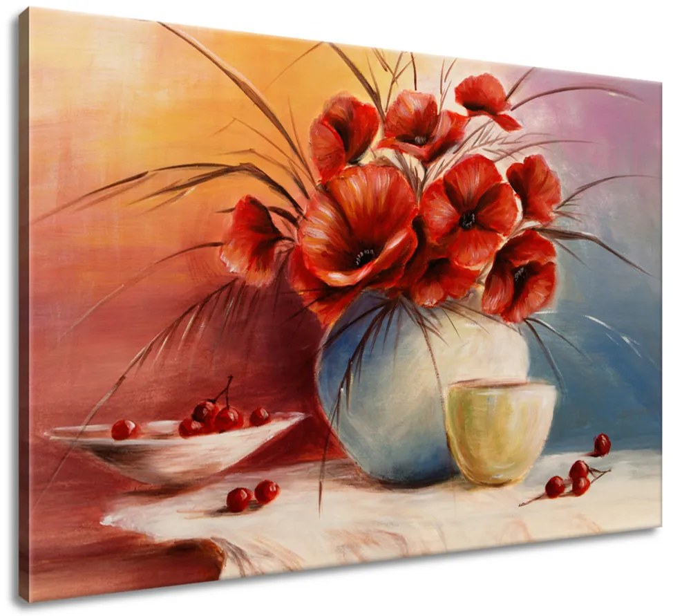 Gario Obraz na plátne Kompozícia Vlčí mak Rozmery: 100 x 40 cm