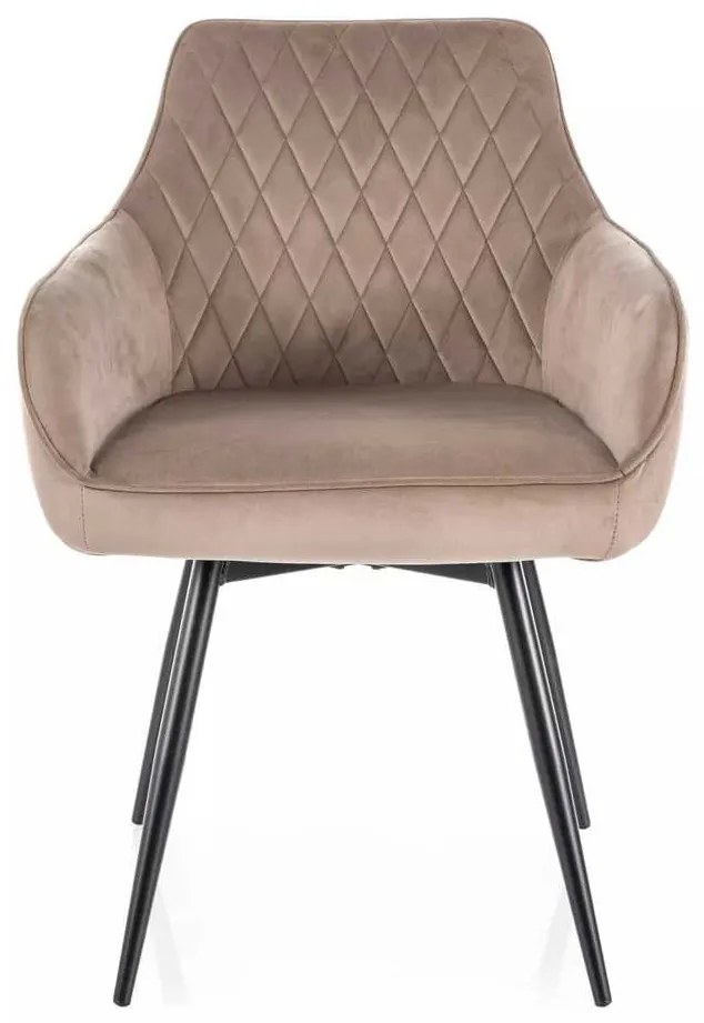 Jedálenská stolička Alcano Velvet, béžová