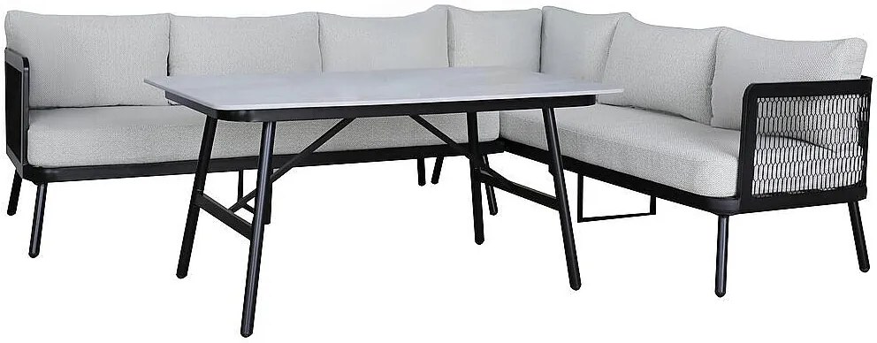 Hliníková rohová zostava pre 6 osôb HERMES