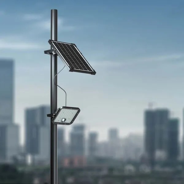 LED stmievateľný solárny reflektor so senzorom LED/10W/3,7V 4000/6000K IP65 + DO