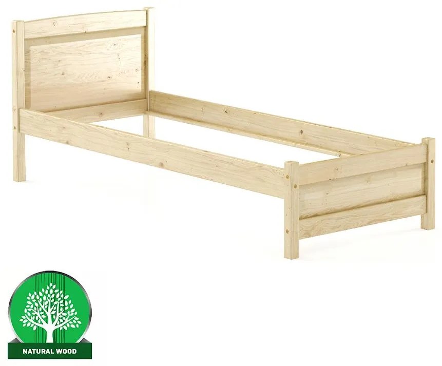 Posteľ borovica LK125–90x200 surová