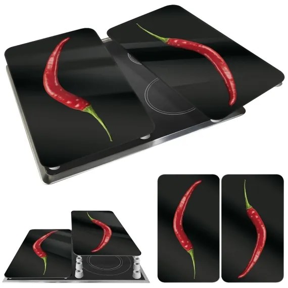 WENKO 2521380100 - Kryt varnej dosky 30x52 cm pestrofarebný/šedý/priehľadný