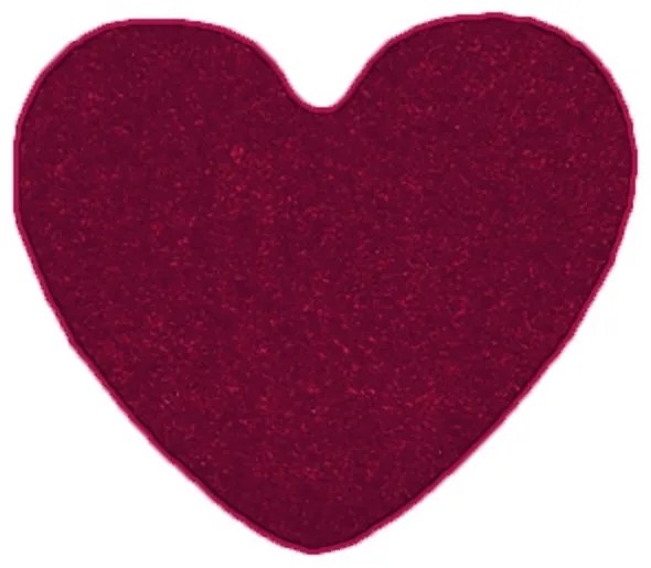 Kusový koberec Eton vínovo červený srdce, 100x120 srdce, červená, kuchyňa, Vopi