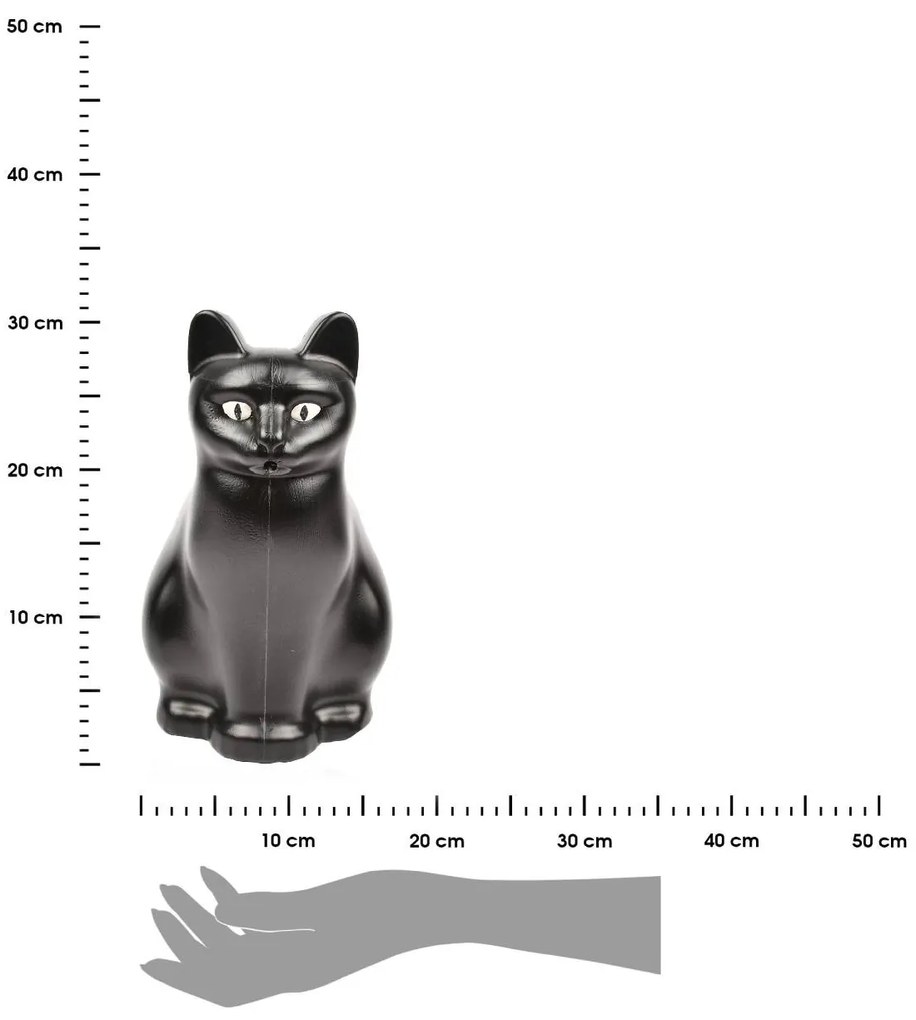 Esschert Design Detská kanva na polievanie Black Cat, 3,2 l, čierna