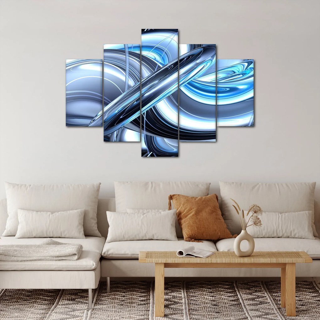 Obraz modrej abstrakcie (150x105 cm)