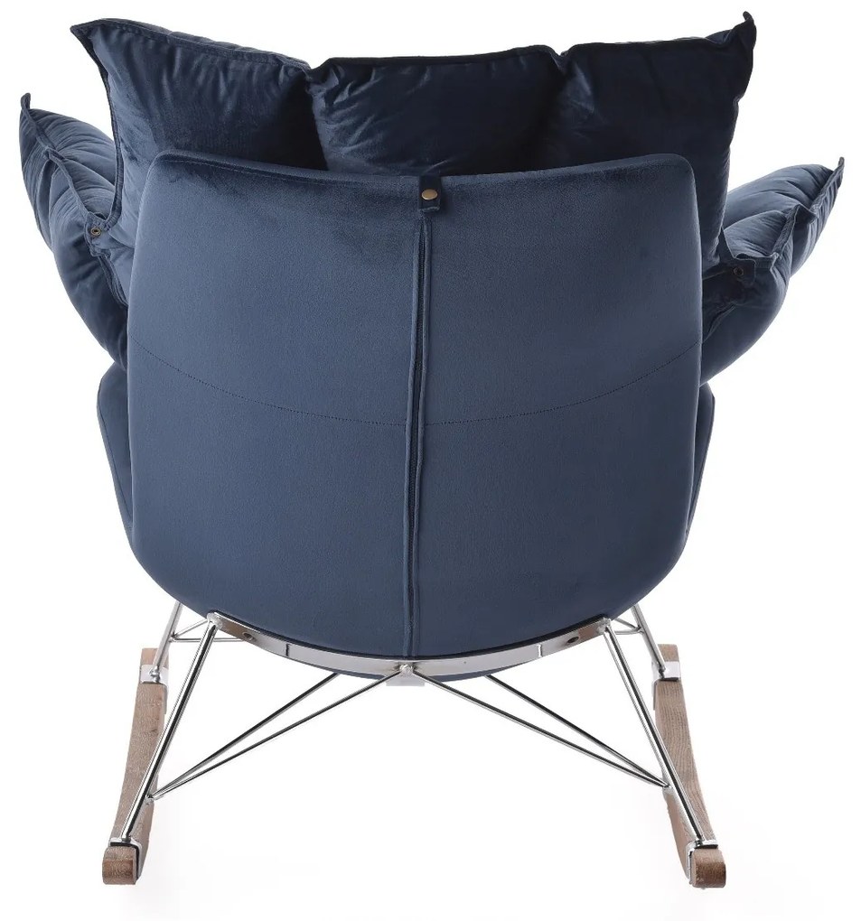 DUKA HOJDACIE KRESLO LIESLIE NAVY BLUE 90X102X85 CM MODRÁ, STRIEBORNÁ 30517