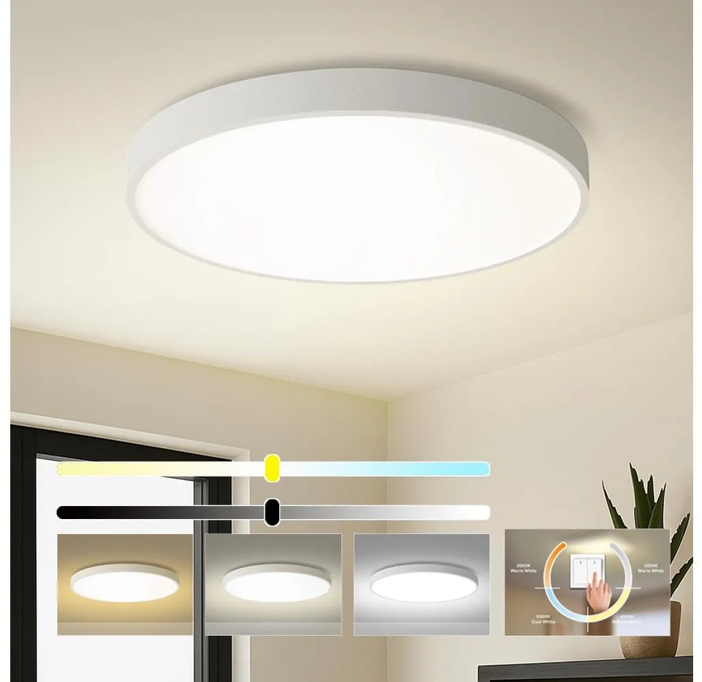 Brilagi - LED stropné svietidlo POOL LED/100W/230V 3000/4500/6000K priemer 80 cm biela