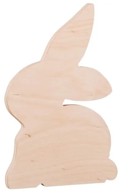 ČistéDrevo Drevený ozdobný zajac 17 cm