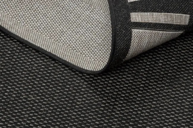 Koberec Floorlux sizal 20195 Čierno/Strieborný