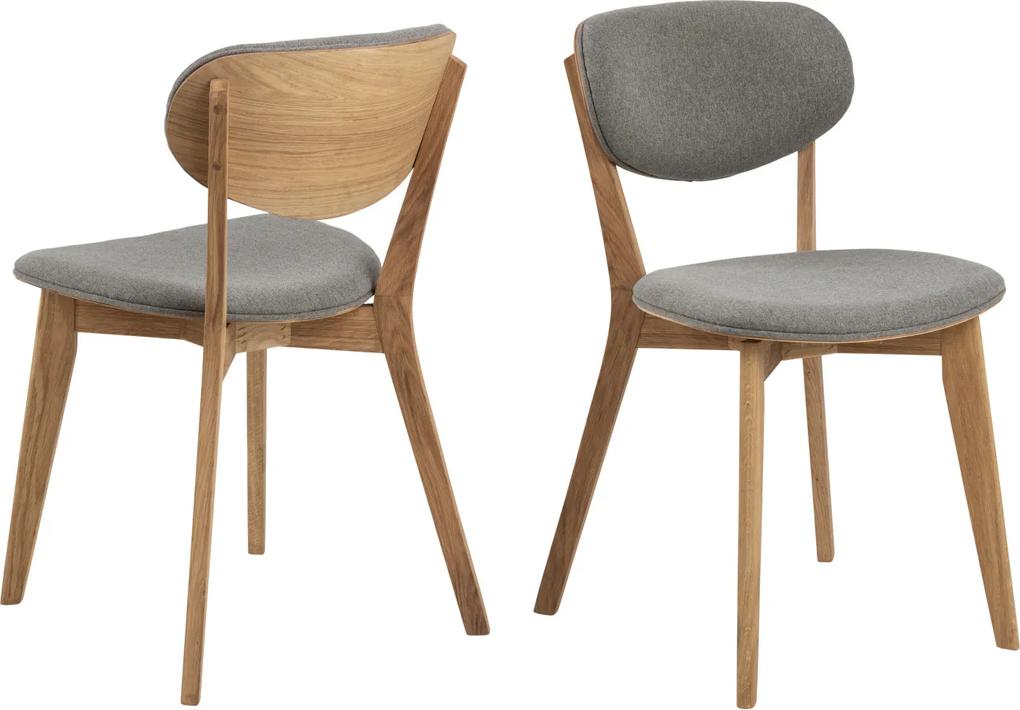 Dizajnová stolička Aidyn sivá - prírodná