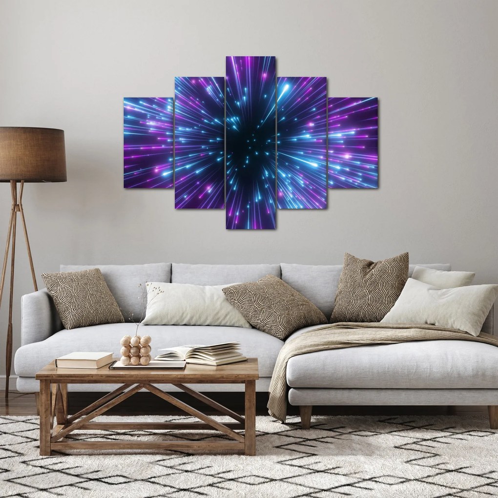 Obraz - Neónový priestor (150x105 cm)