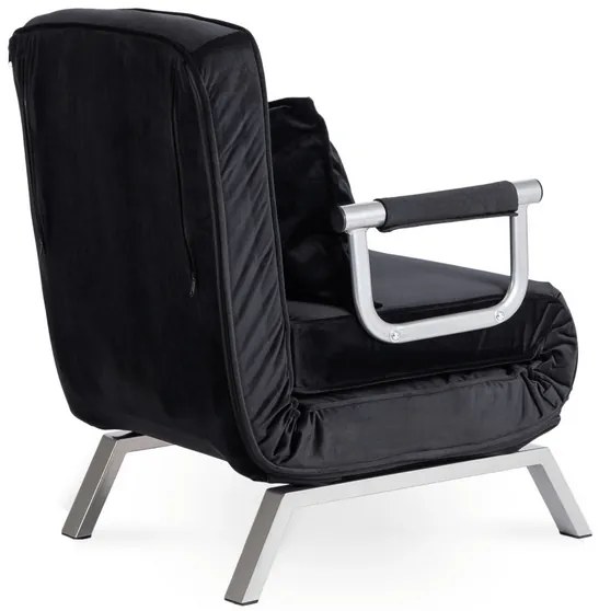 Kreslo pohovka rozkladacia PRATO čierna - vintino.sk