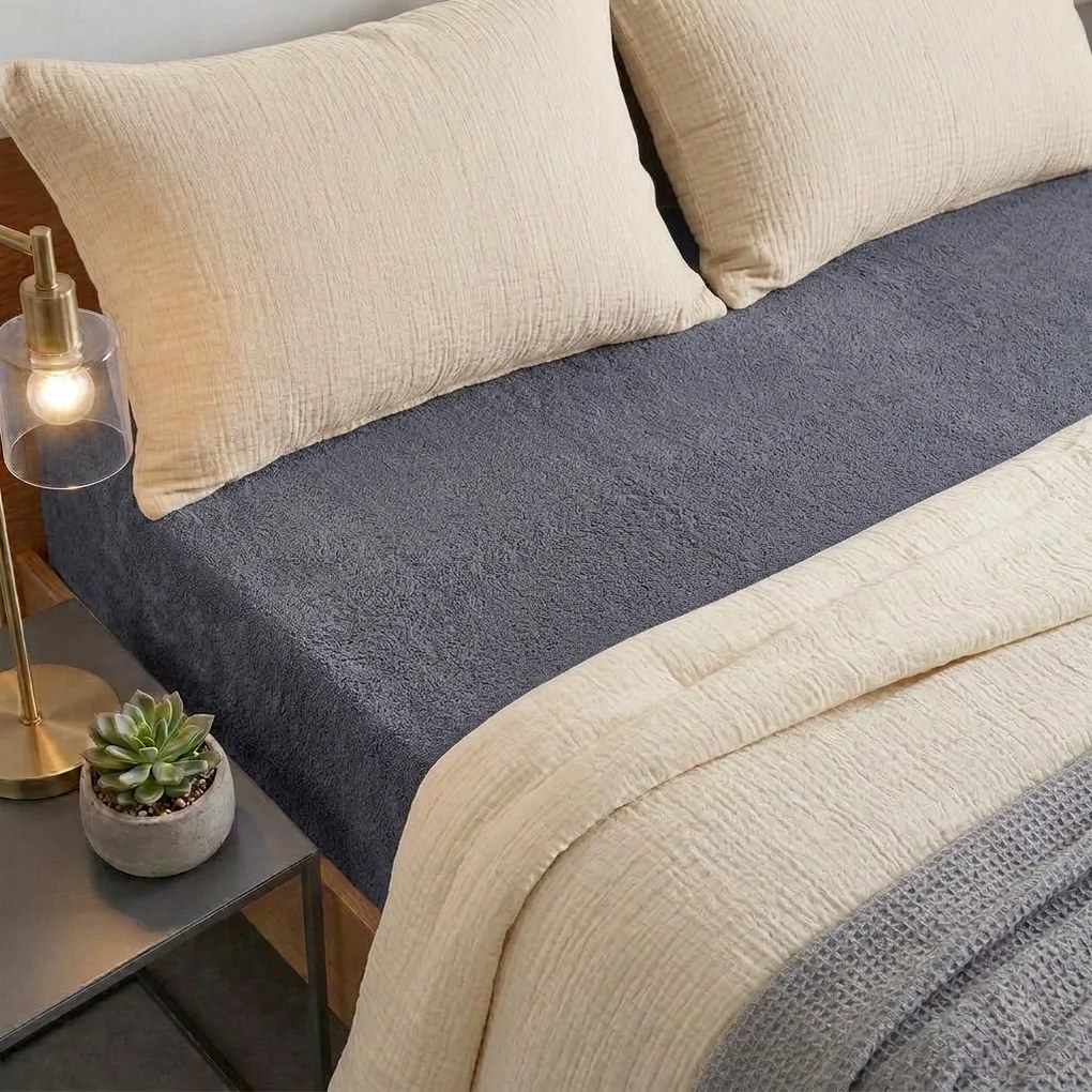 4Home froté prestieradlo Perfect antracit, 90 x 200 cm