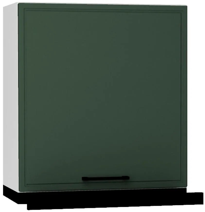 Kuchynská skrinka Emily W60/68 Slim Pl s čiernym digestorom zelená mat