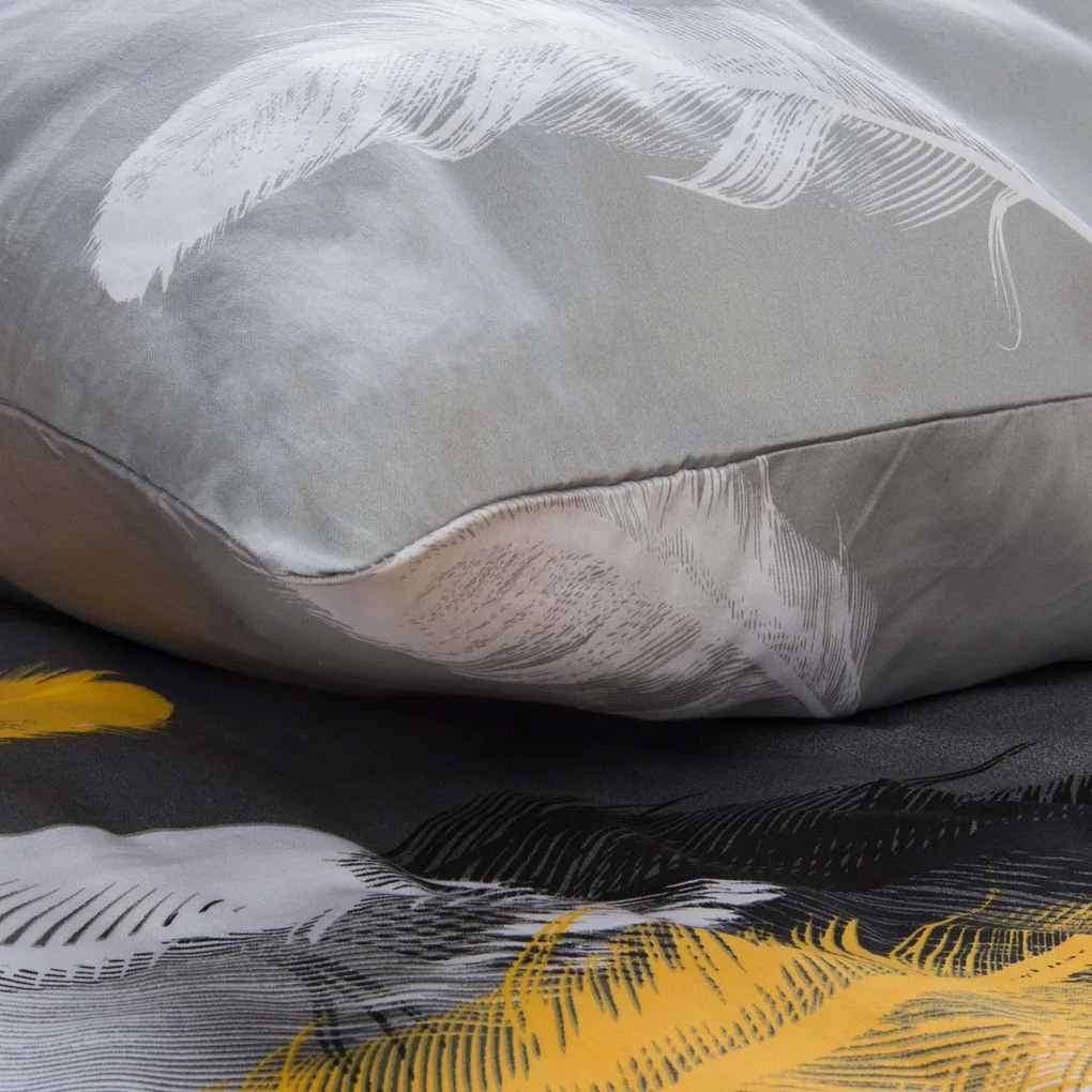 SATÉNOVÉ OBLIEČKY SATYNLOVE 180X200 CM, 2KS 70X80 CM VZOROVANÉ