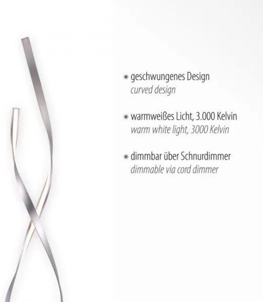 Paul Neuhaus 720-55 - LED Stmievateľná stojacia lampa LINDA LED/27W/230V chróm