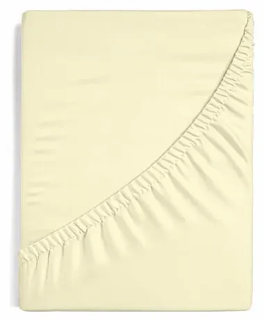 Napínacie prestieradlo na posteľ - Light Beige Jersey 100/220/25