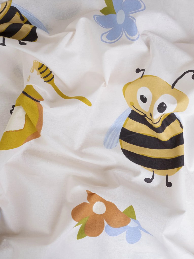 Bavlnená obliečka na vankúš Renforcé 40 × 40 cm - Čmeliak od medu