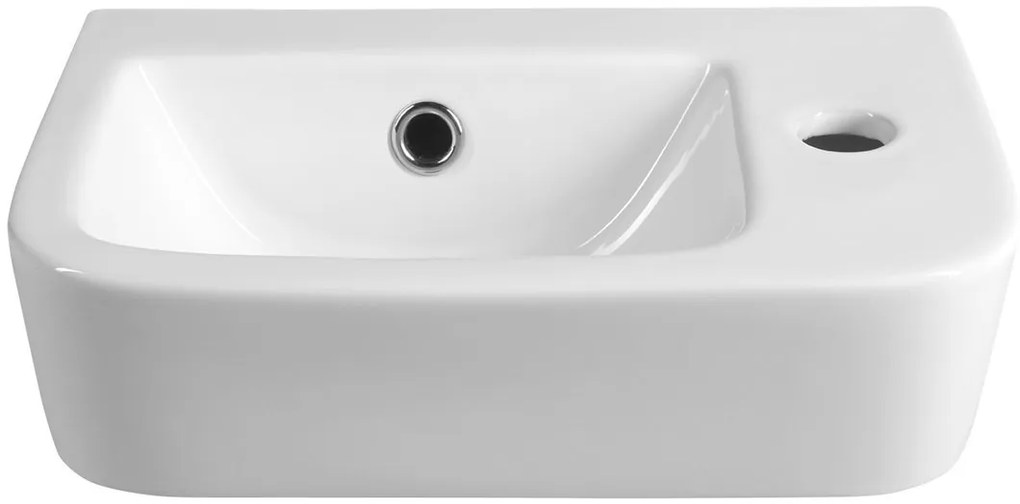 Bruckner, GERDA umývadlo 37x14x24,5cm pravé, biela, 201.212.4