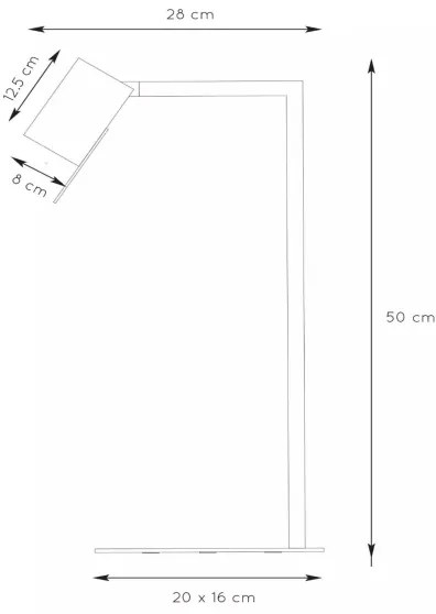 Lucide 03525/01/30 - Stolná lampa LESLEY 1xGU10/35W/230V