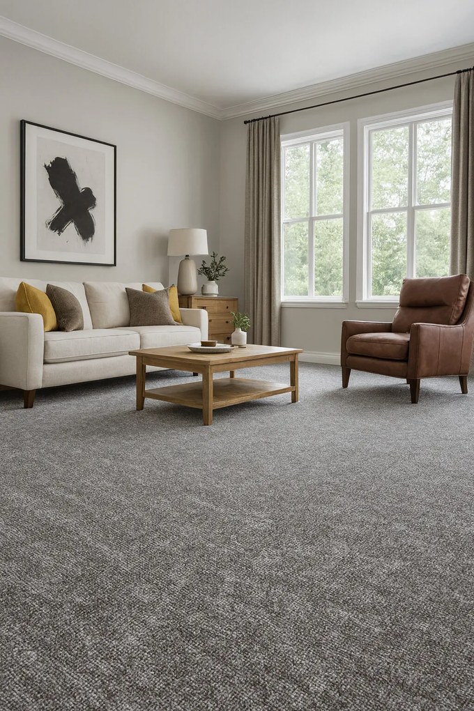 Spoltex, Metrážny koberec Ocean 38790 Grey, na mieru, šíře 4m, šedá, filc, obývacia izba