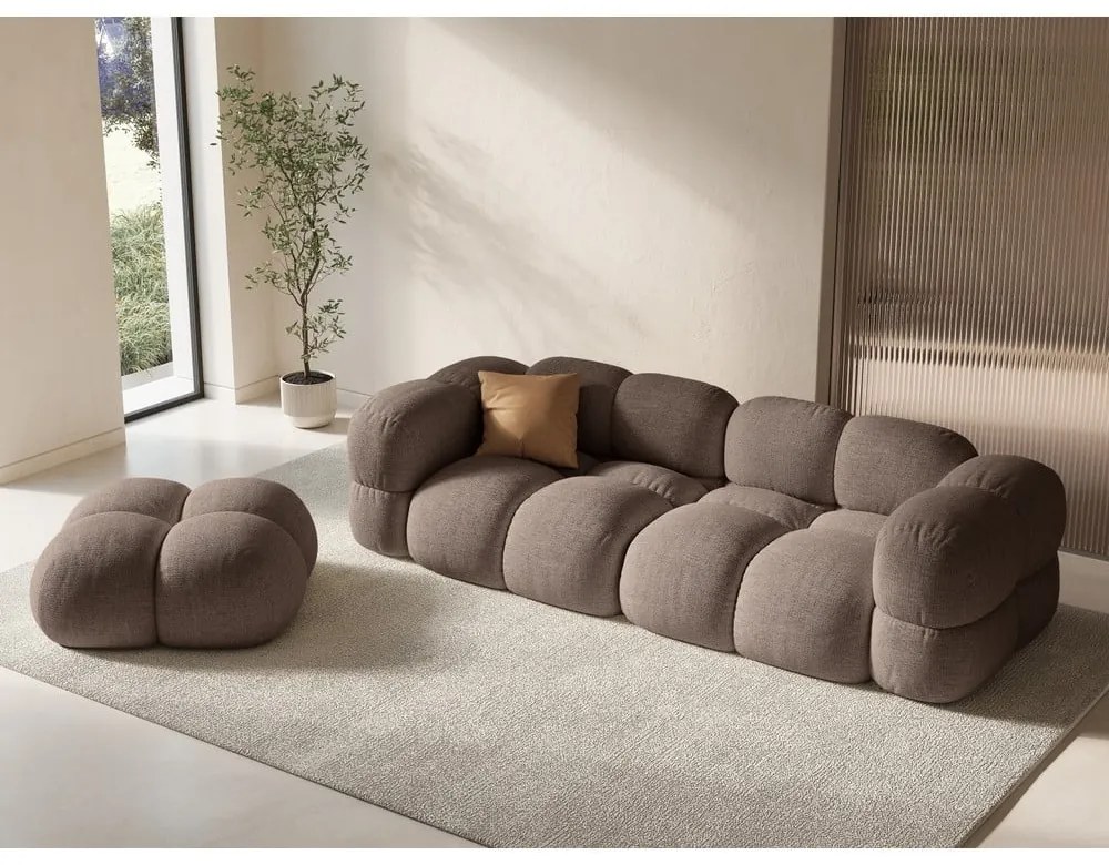 Hnedá pohovka 250 cm Loretto – Cosmopolitan Design