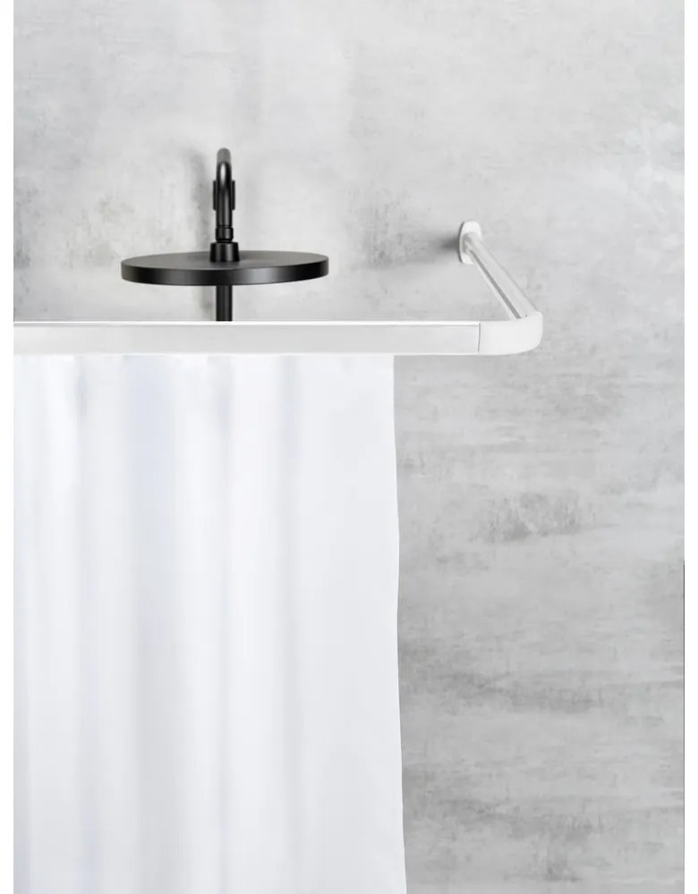 Biela tyč na sprchový záves Era – Wenko