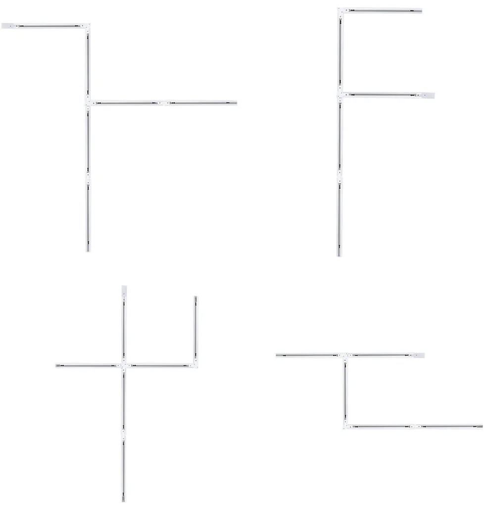 Moderný koľajnicový systém s 5 reflektormi béžový so zlatom 1-fázový - Iconic Kohua