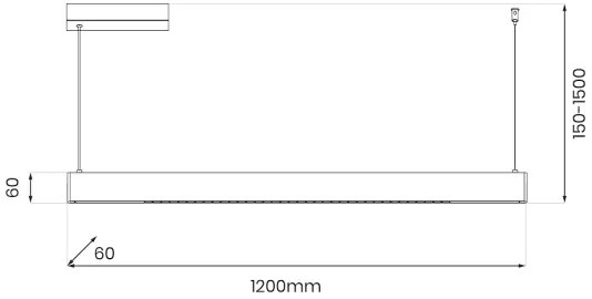 LED Luster na lanku LINEA LED/36W/230V 3000/4000/5700K CRI 90 biela