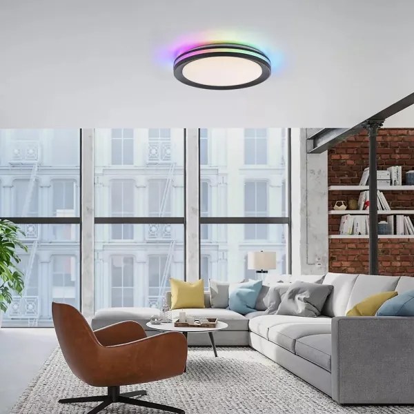 JUST LIGHT. 7509018 - LED RGBW Stm. stropné svietidlo GANGES LED/24W/230V + DO