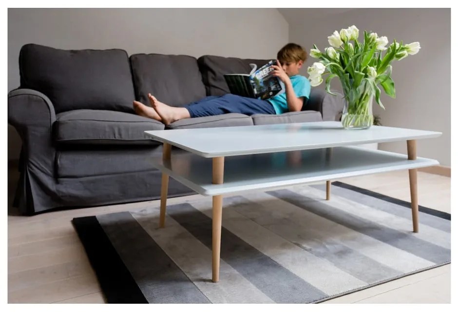 Biely konferenčný stolík Ragaba KORO