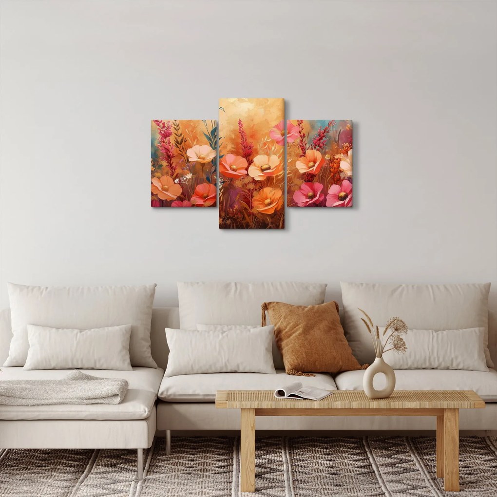 Obraz - Lúčne kvety, maľba (90x60 cm)