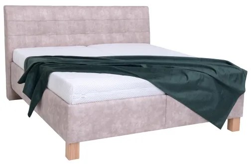 Čalúnená posteľ s úložným priestorom bez matraca VIOLET 160x200 cm béžová