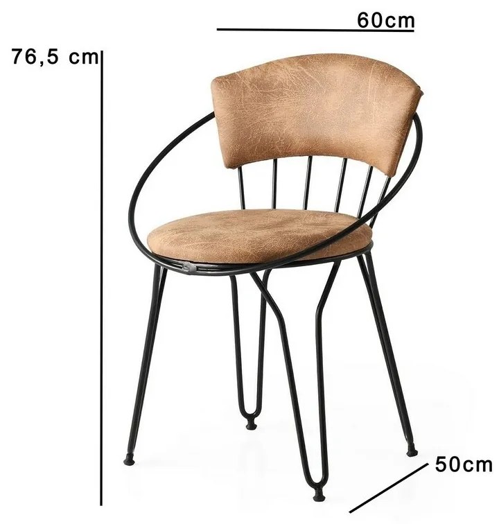 Súprava jedálenských stoličiek Istanbul Beige and Black, 2 ks