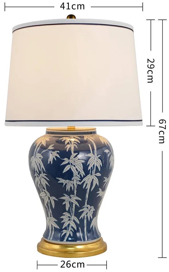 Veľká keramická stolová lampa Miami Hamptons