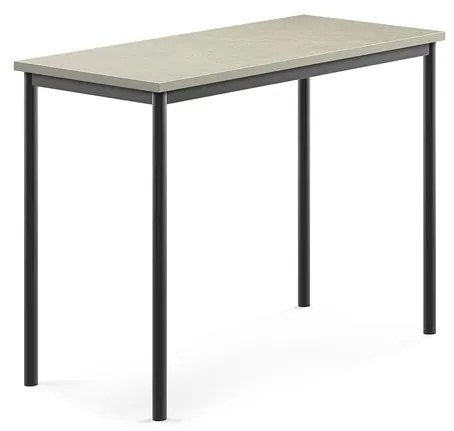Stôl SONITUS, 1200x600x900 mm, linoleum - svetlošedá, antracit