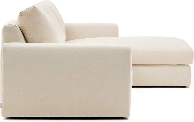 Béžová ženilková rohová pohovka (pravý roh/s leňoškou) Alea – Kave Home