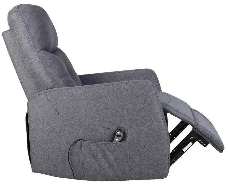 LuxuryForm DESIGN Elektricky polohovateľné televízne kreslo SEMIR - šedé