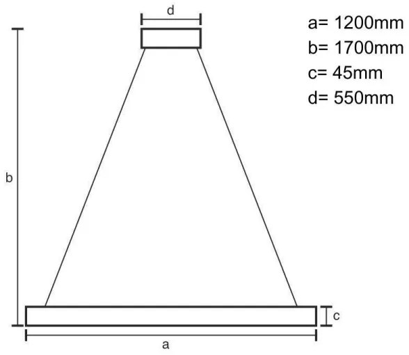 LED Luster na lanku LED/22W/230V 4000K 120 cm borovica/masív