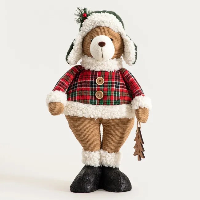 Vianočná dekorácia TARTAN medvedík 751677