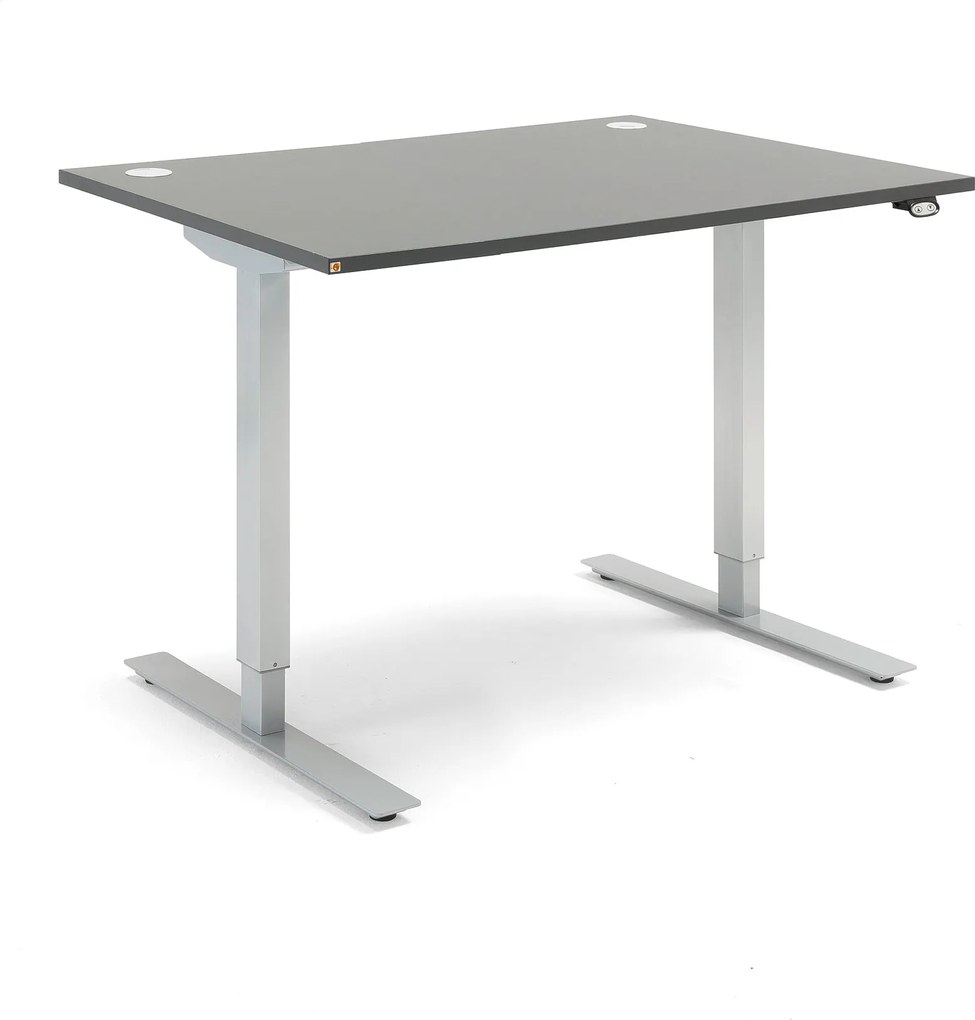 Výškovo nastaviteľný stôl Flexus, rovný, 1200x800 mm, šedá